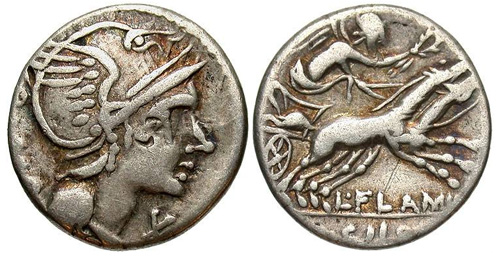 flaminia roman coin denarius